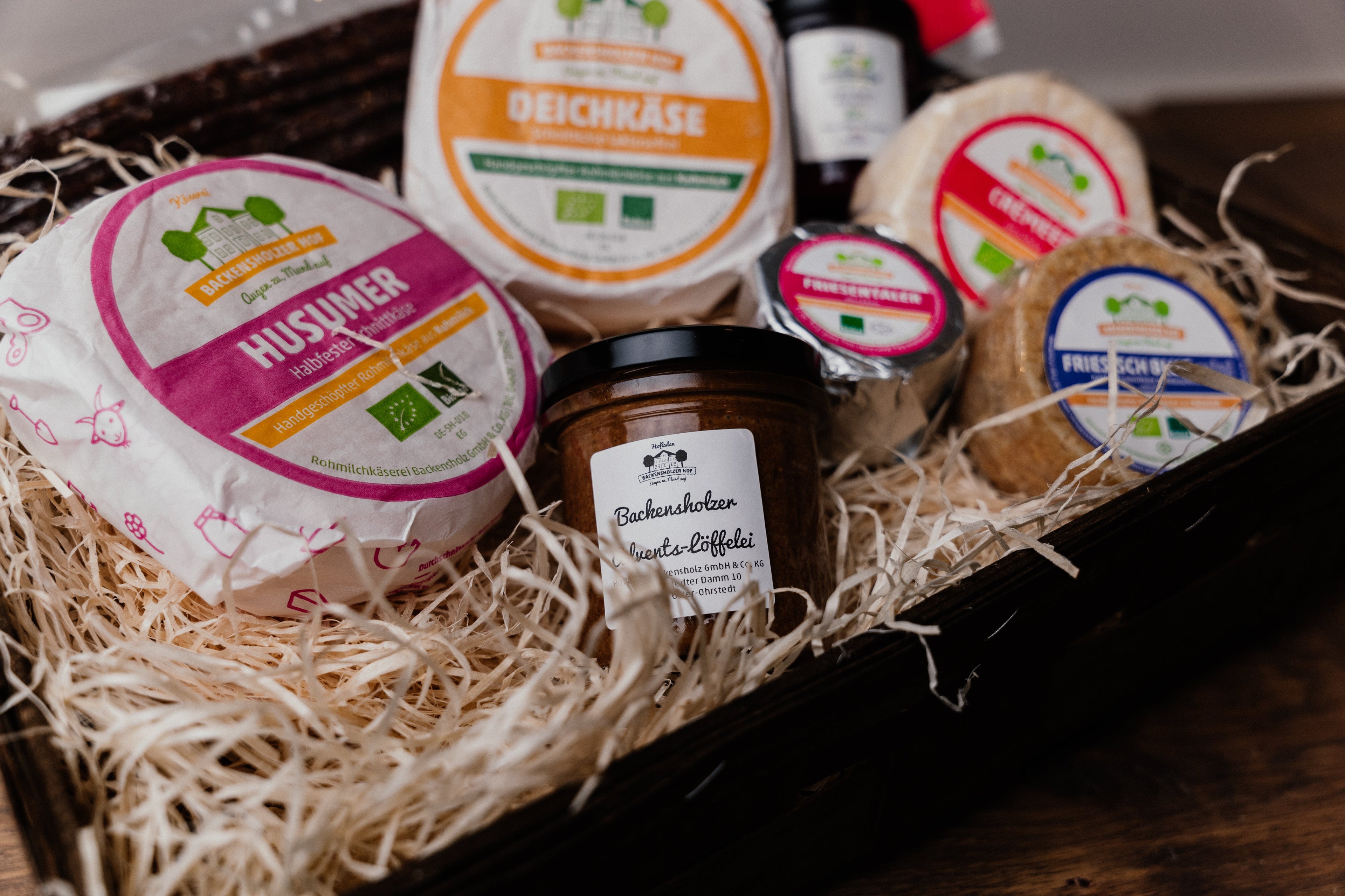 Der Name Ihrer Sammlung Geschenkkorb