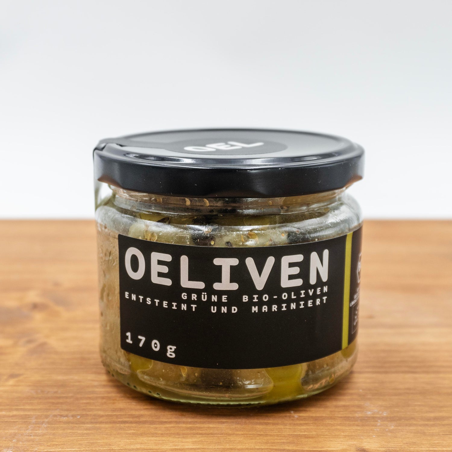 Grüne Bio-Oliven