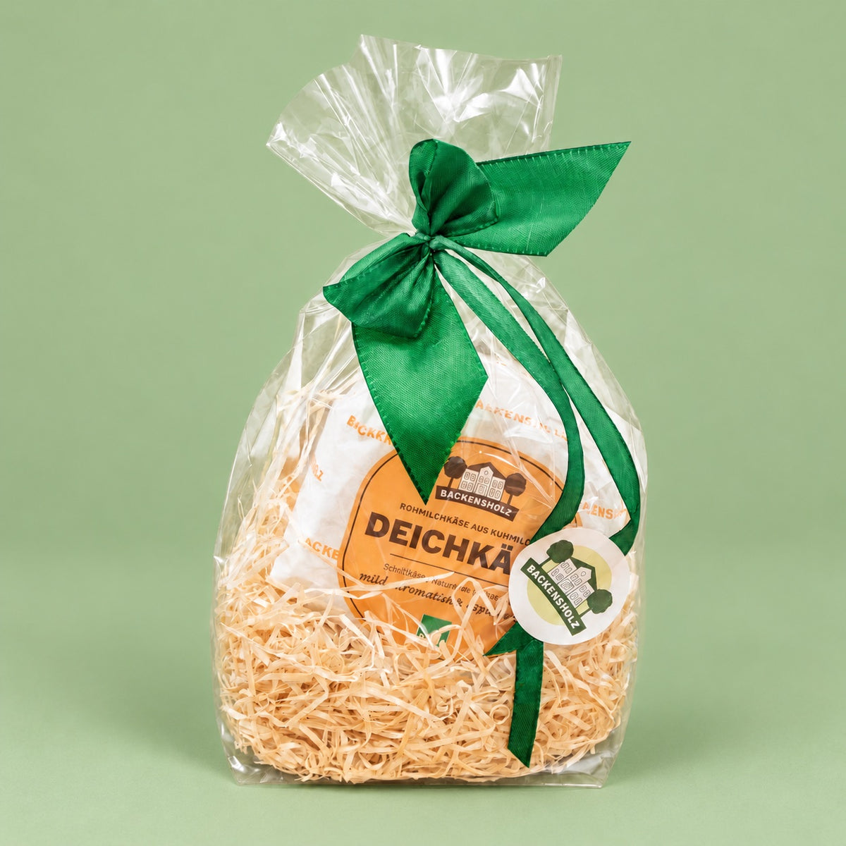 Kleiner Deichkäse in Tüte verpackt