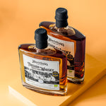 Zwei Flaschen Föhrer Whisky 350ml und 500ml von Hinrichsens Farm.