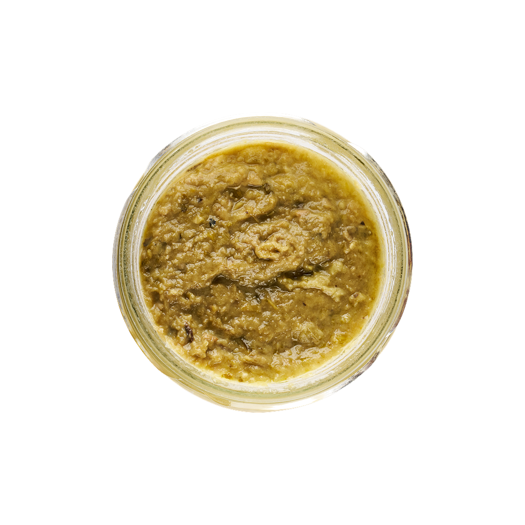 Glas Grünes Paprikapesto offen