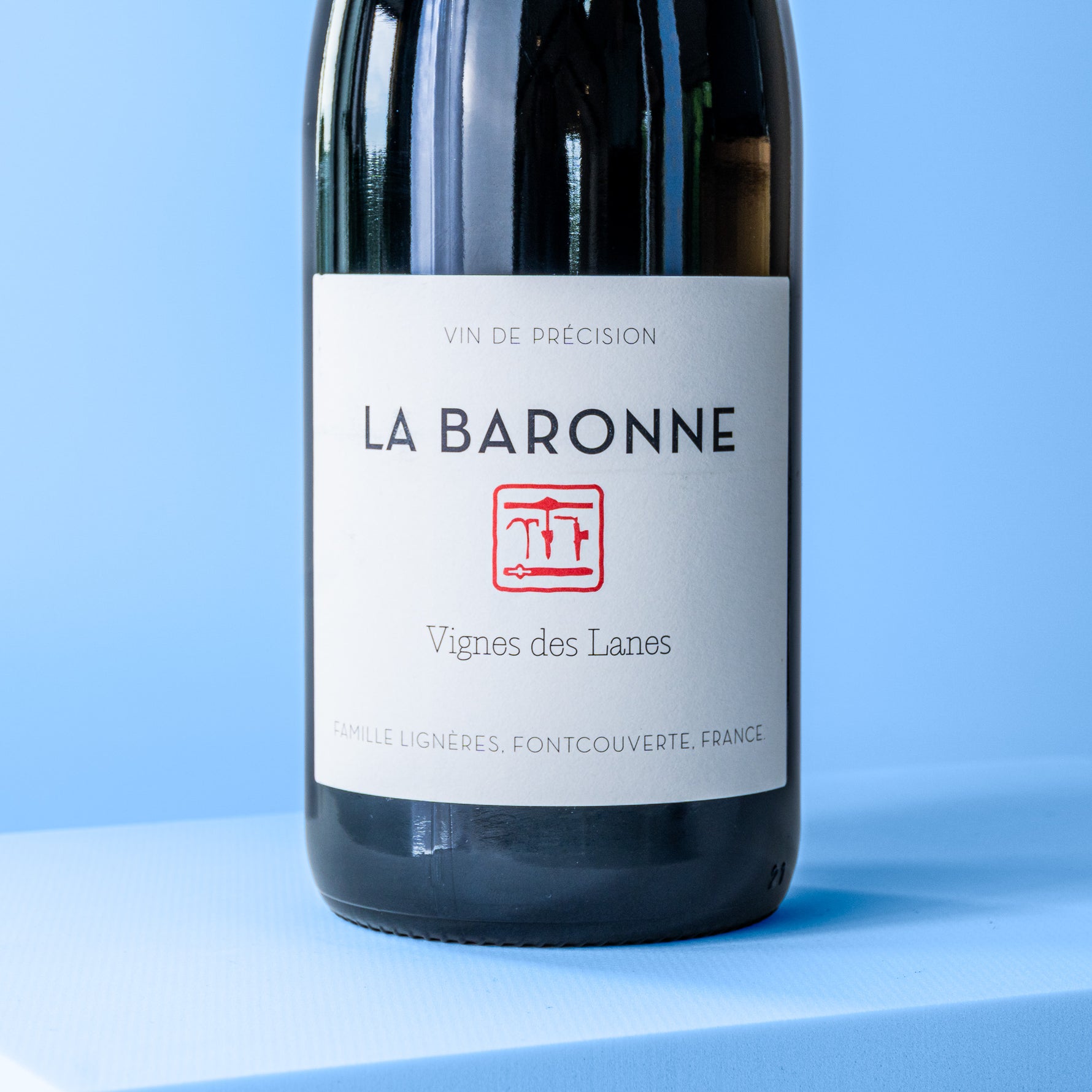Etikett Flasche Rotwein Les Lanes 2022