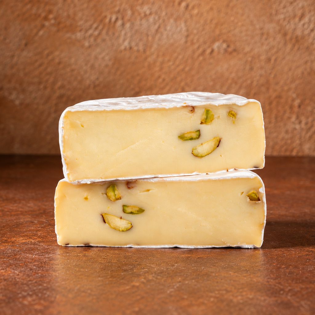 Angeschnittener Pistazien Camembert