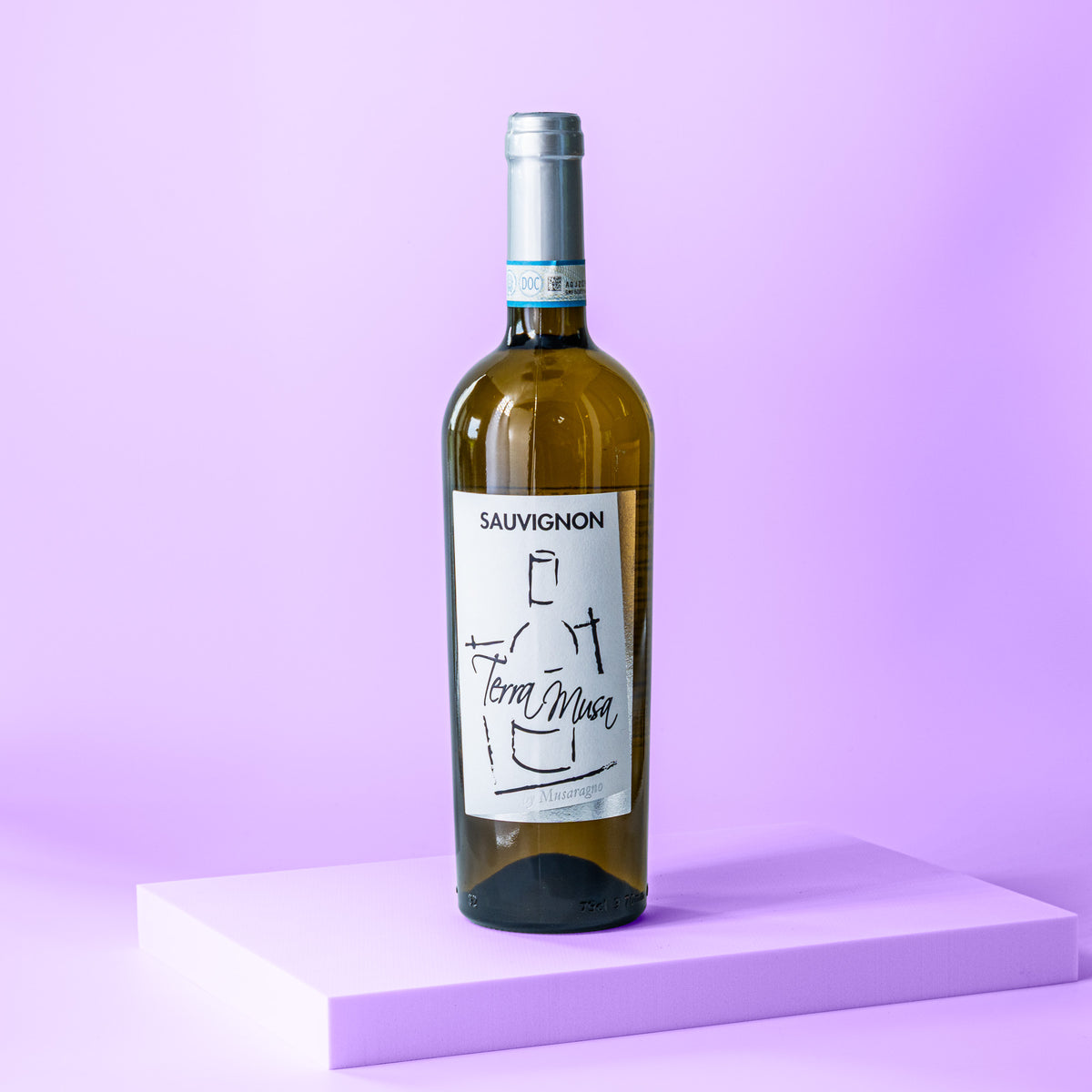 Grüne Flasche  Weißwein Terra Musa 2023