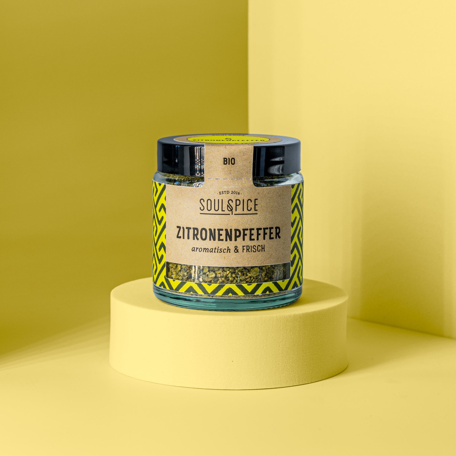 Gelbes Glas Zitronenpfeffer von SoulSpice
