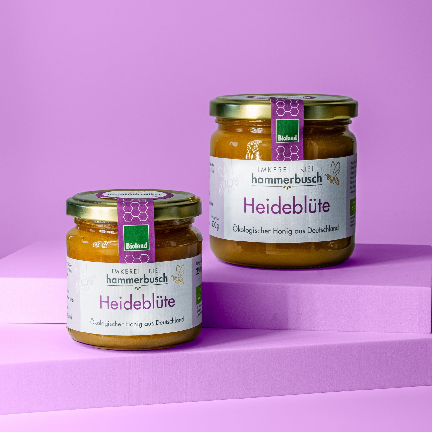 250g und 500g Glas Heideblütenhonig